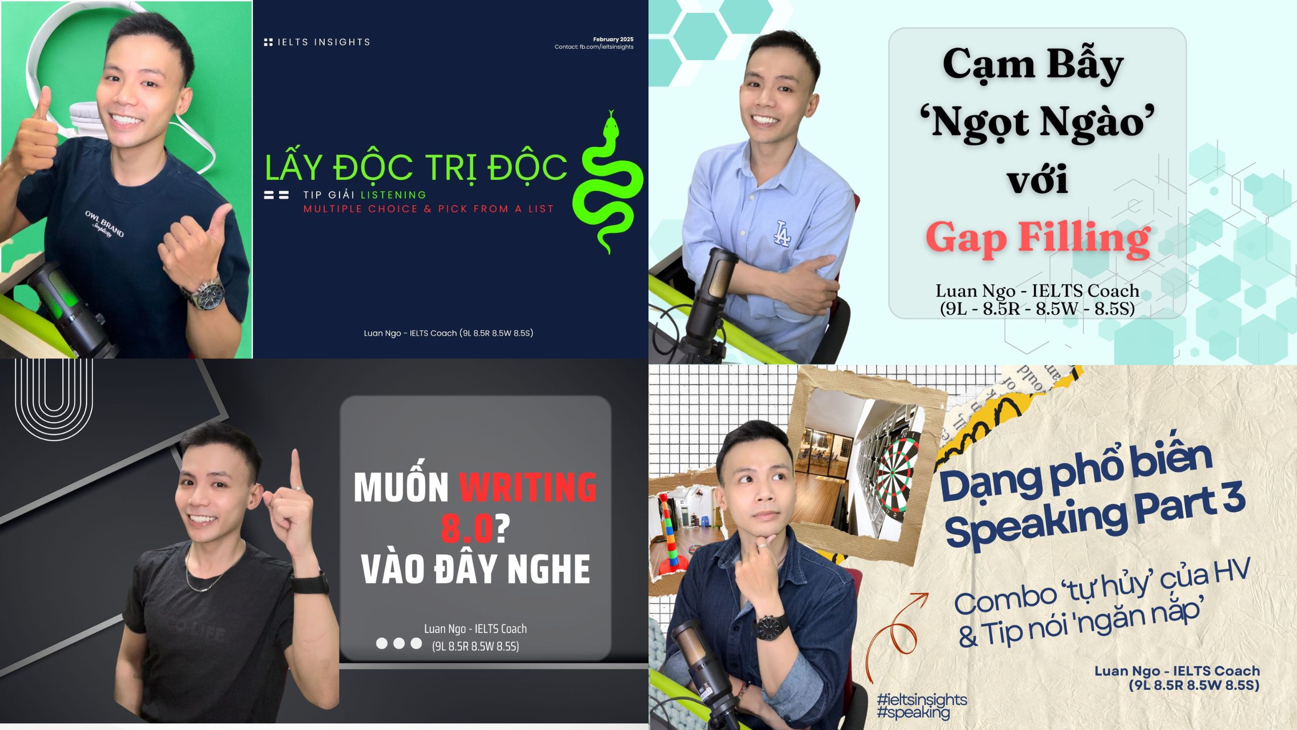 Các Bài giảng dài cho cả 4 Kỹ năng