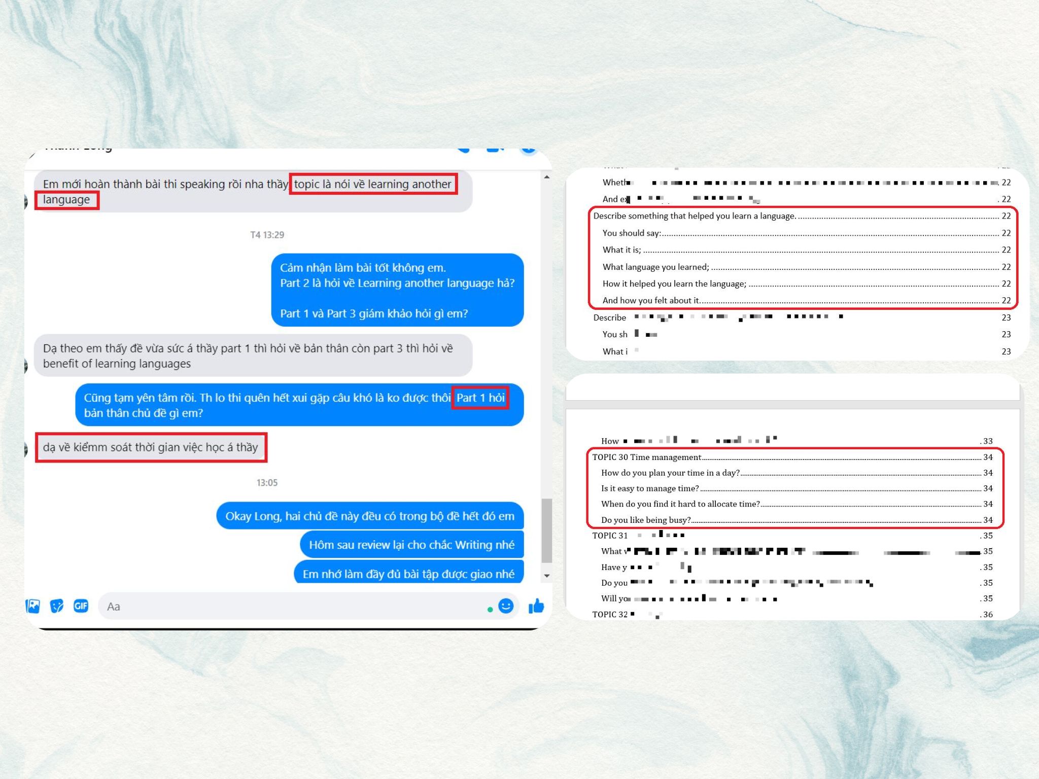 Đề Speaking dự đoán tỉ lệ đúng ~100%