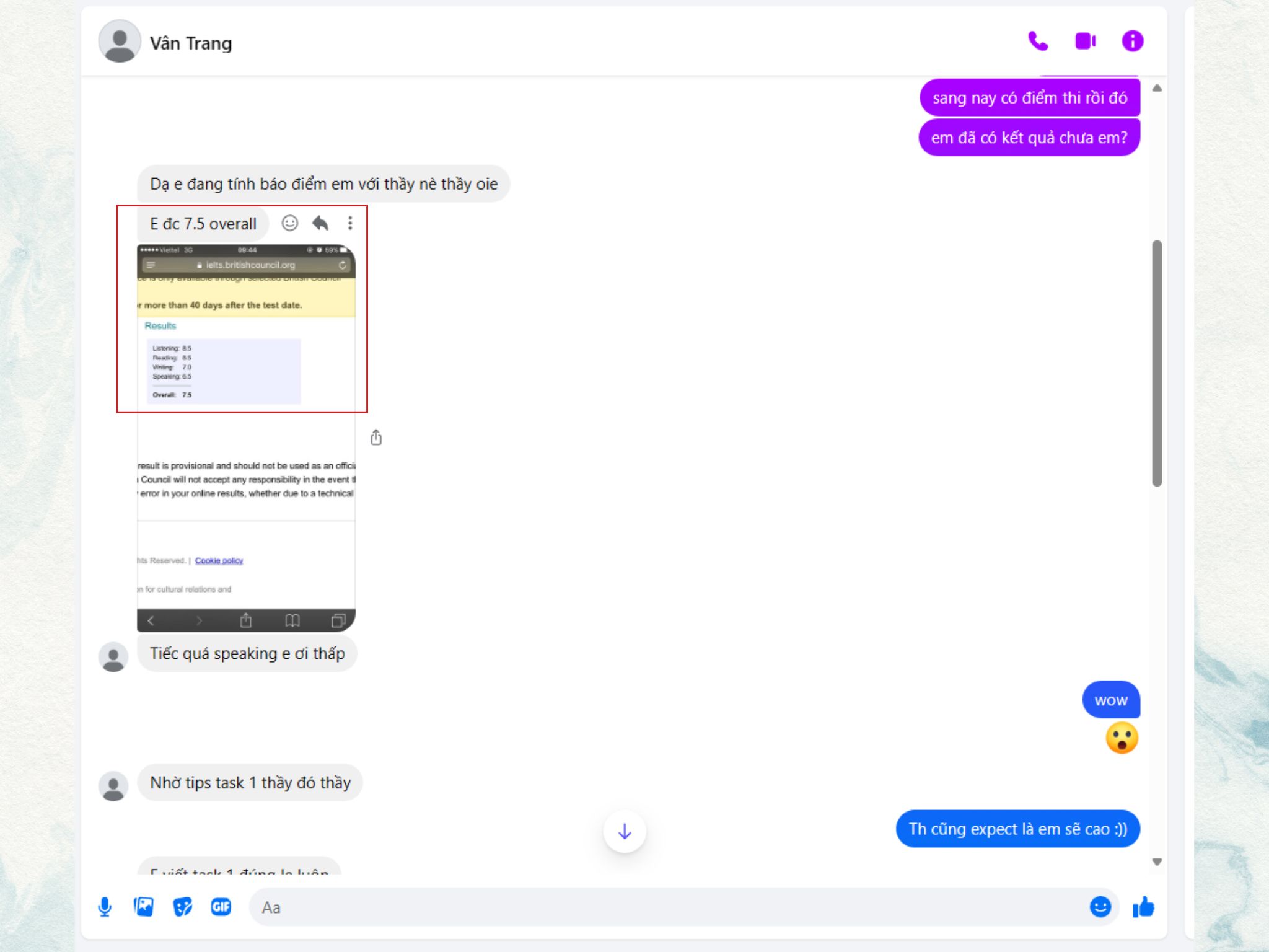 VÂN TRANG – IELTS 7.5, MỘT HÀNH TRÌNH NGHIÊM TÚC VÀ NGỌT NGÀO