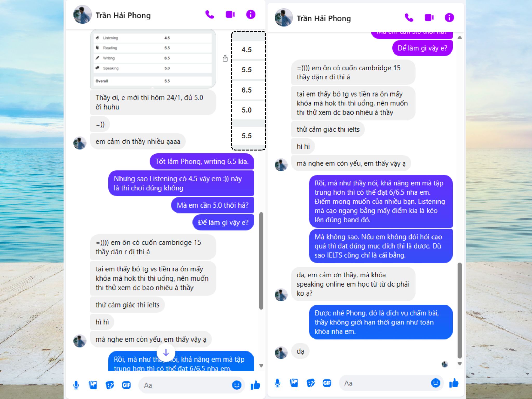 Trần Hải Phong-lặng lẽ đi thi, lặng lẽ “nổ” Writing 6.5